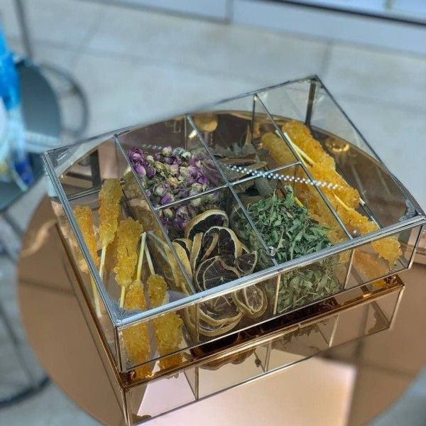 تیبگ شیشه ای اسکلت استیل 6خانه